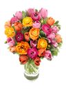 Bouquet di ranuncoli e tulipani