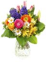 Bouquet di tulipani rosa con ranuncoli rosa e arancio