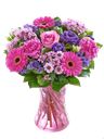 Bouquet di rose e gerbere rosa
