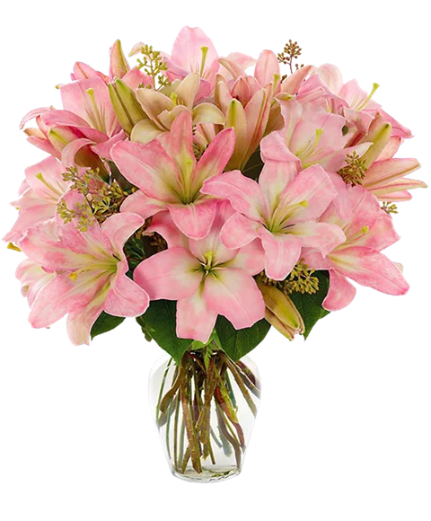 Bouquet di lilium rosa